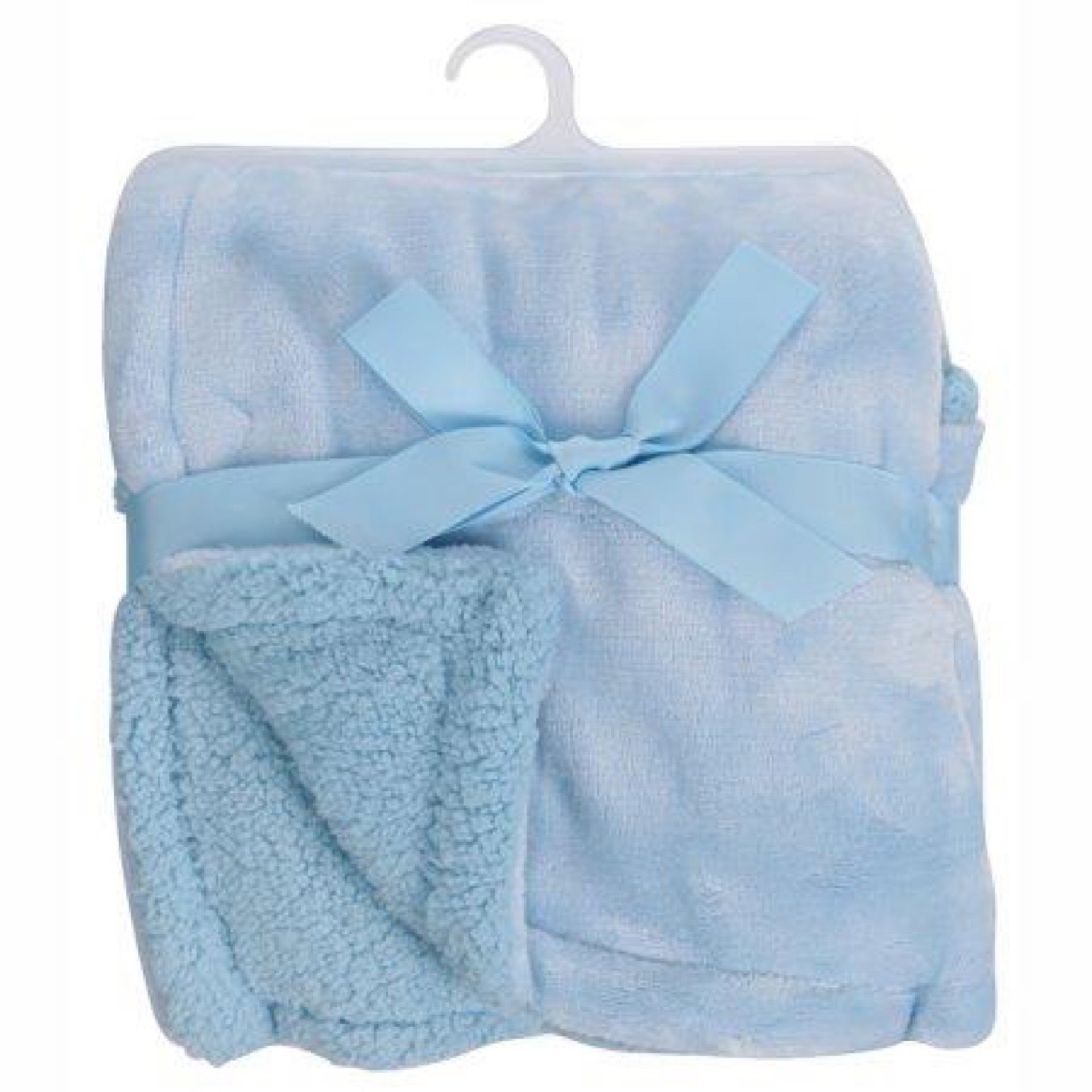 Little Starter Light Blue Perfectly Cozy Royal Plush Blanket- 30 x 40